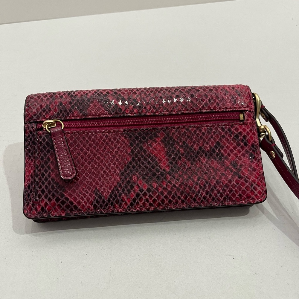 Coach Fuchsia Snakeskin Wallet - Picture 4 of 10